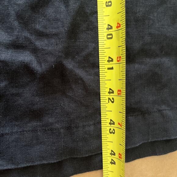 Quince 100% European Linen Button Front Dress | Black |Medium | Missing Belt - Picture 14 of 16